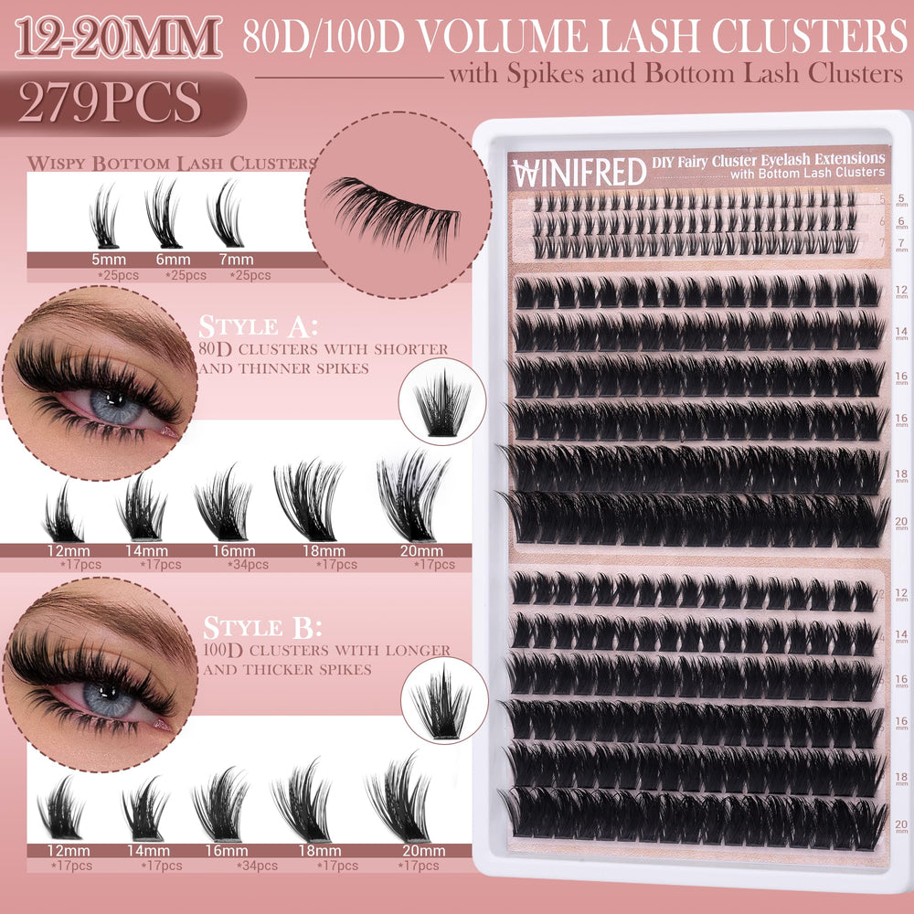 Winifred bottom lashes 5-7mm add subtle enhancement underneath.