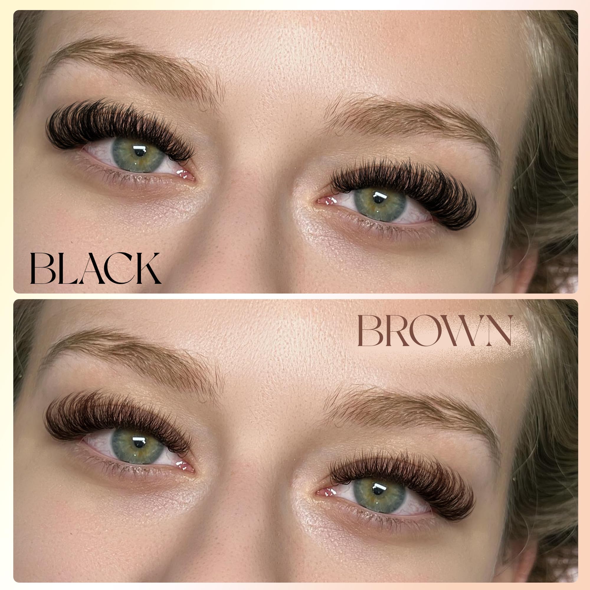 Winifred brown lash clusters compact pack ideal for DIY extensions