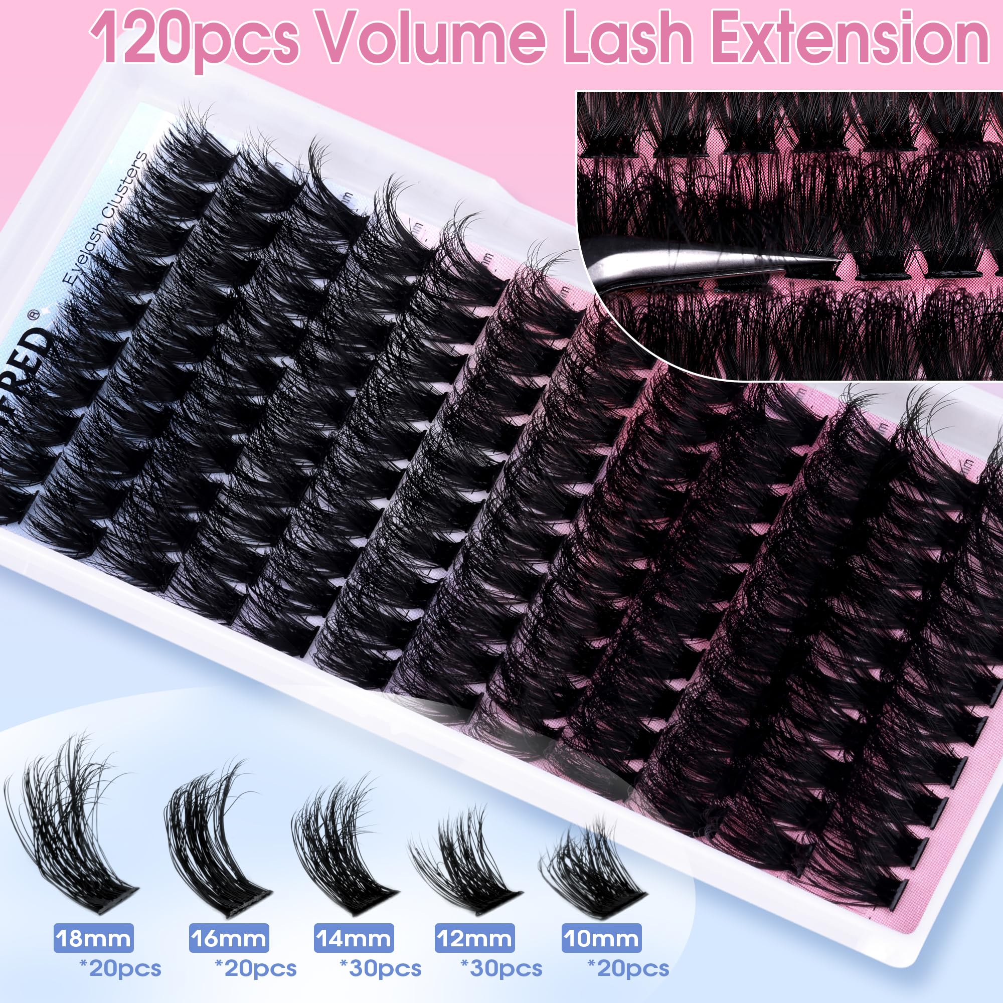 Winifred cotton band lashes for comfortable all-day wear.