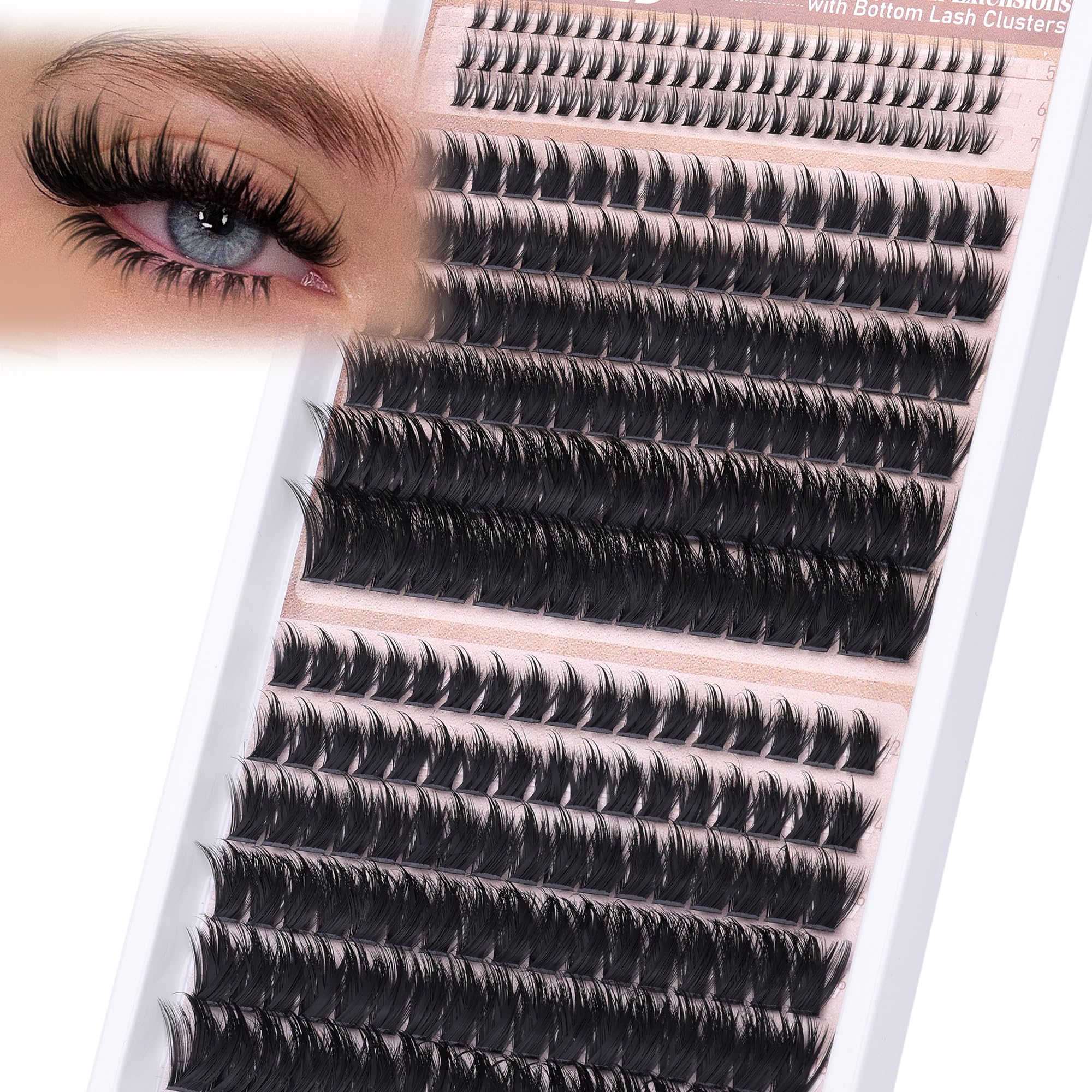 Winifred Fairy Lash Clusters with Spikes upper and lower for dramatic doll-eyed look.