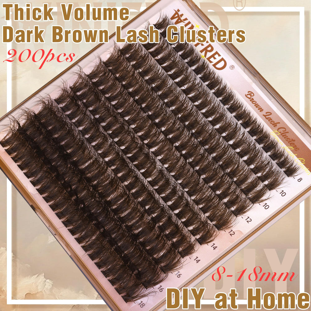 Winifred lash clusters with D curvature for uplift and comfortable wear