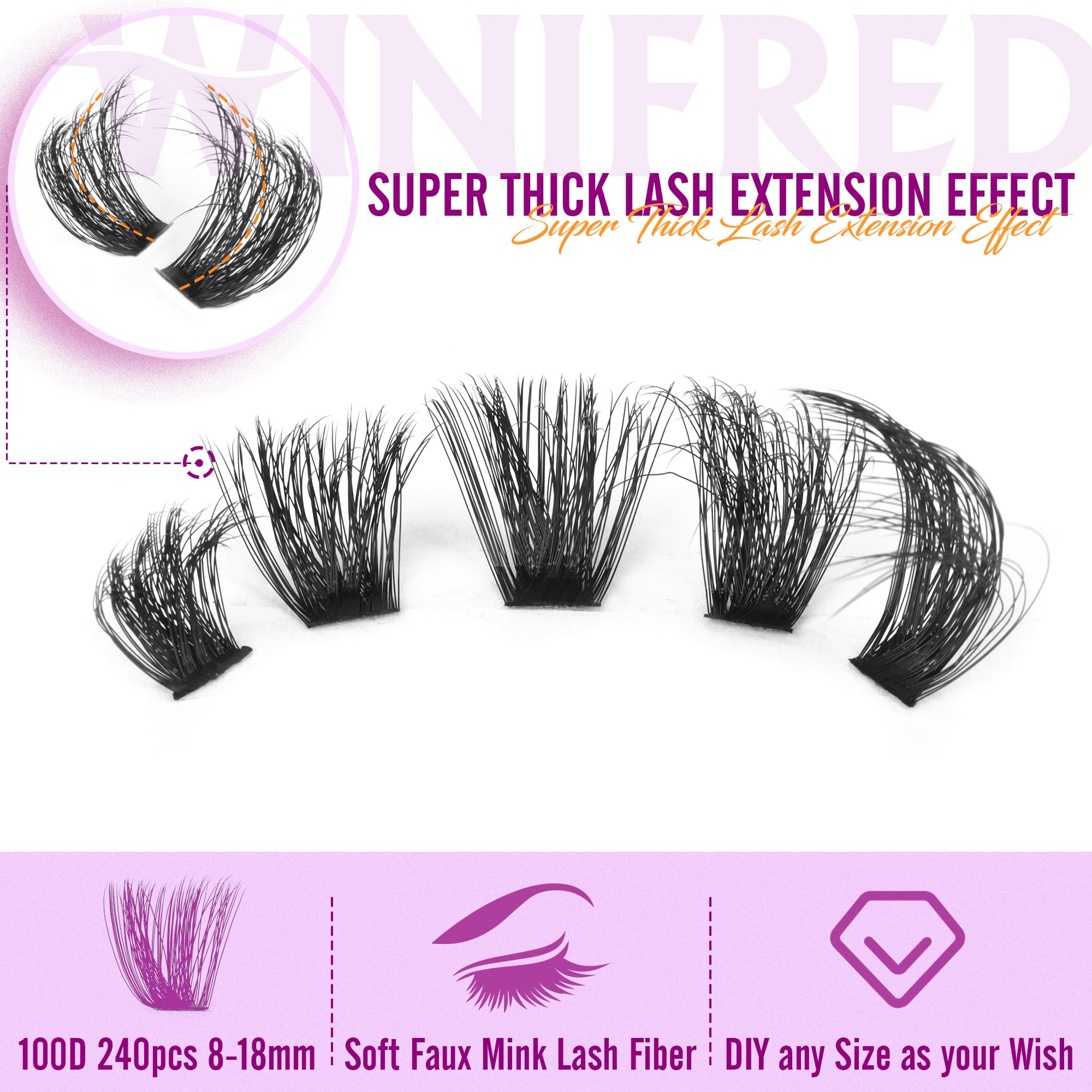 Winifred lash tweezers for precise, quick placement