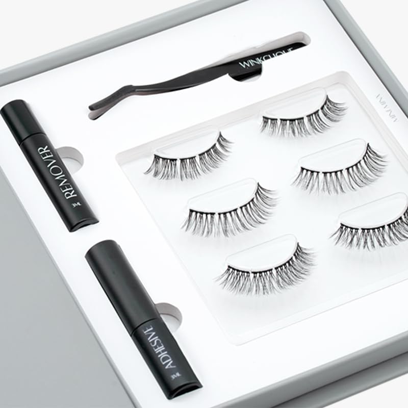 WinkClique Mini Starter Kit unboxing shows all inclusions for easy DIY lash application