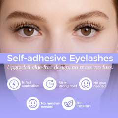 Winkgiggle natural D curl clusters create soft, voluminous eyes.
