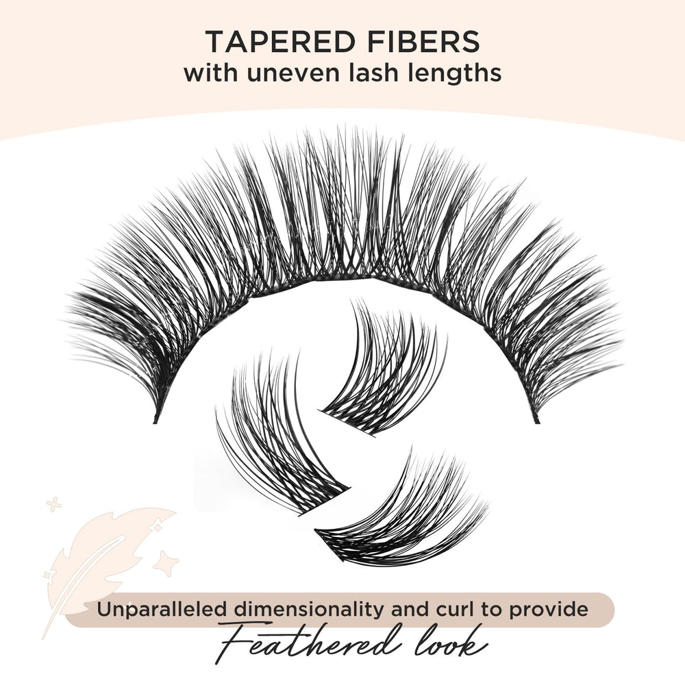 WINKGIGGLE Plume clusters made of soft silk with lasting curl