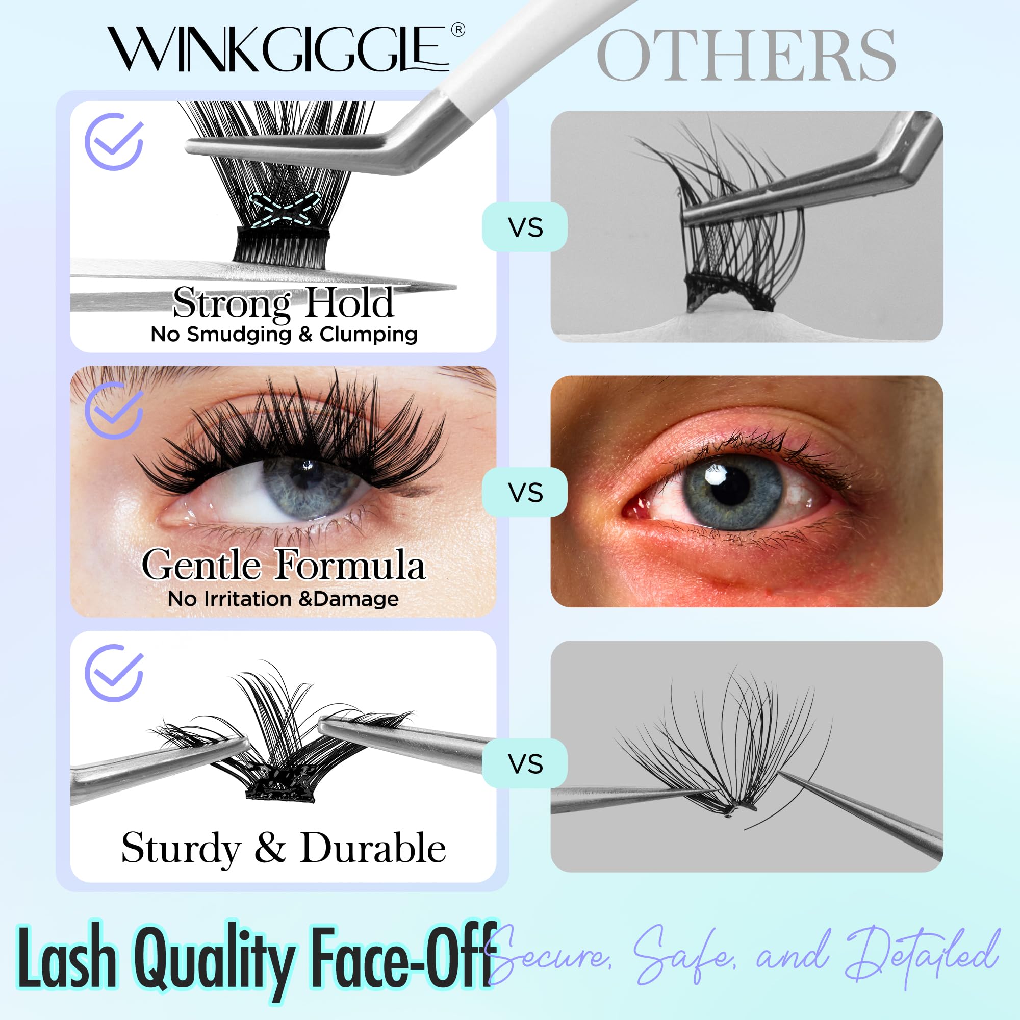 WINKGIGGLE reusable lashes with no remover needed for mess-free reuse