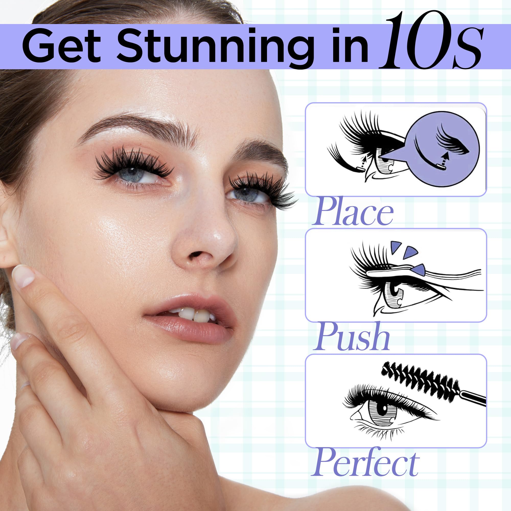 WINKGIGGLE safe and gentle on skin lash clusters with no glue mess