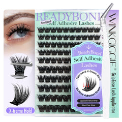 WINKGIGGLE self-adhesive lash cluster band close-up for easy placement