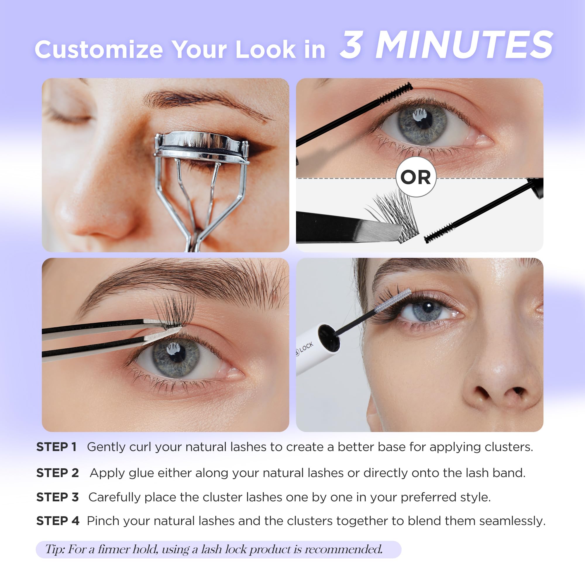 WINKGIGGLE Twin Flowers 703D pack supports versatile lash styling