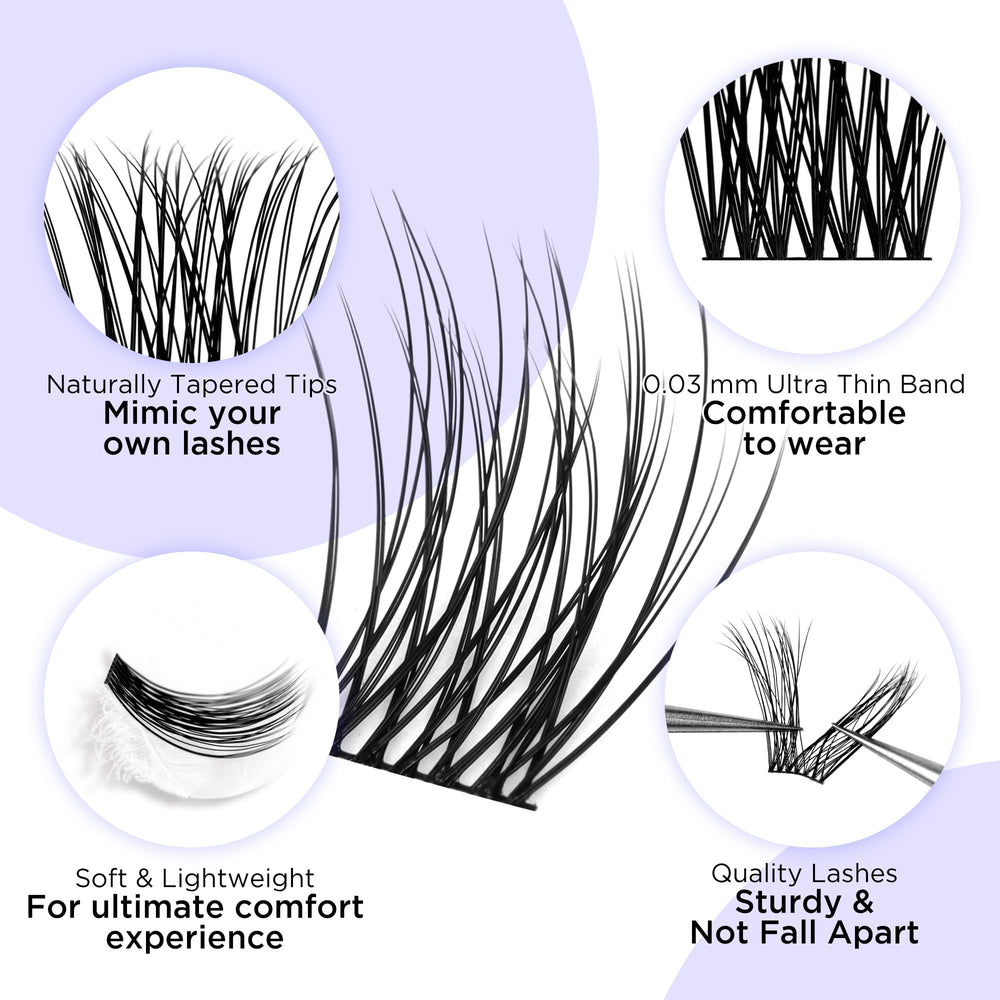 WINKGIGGLE ultra-thin 0.07mm band keeps lashes lightweight and comfortable