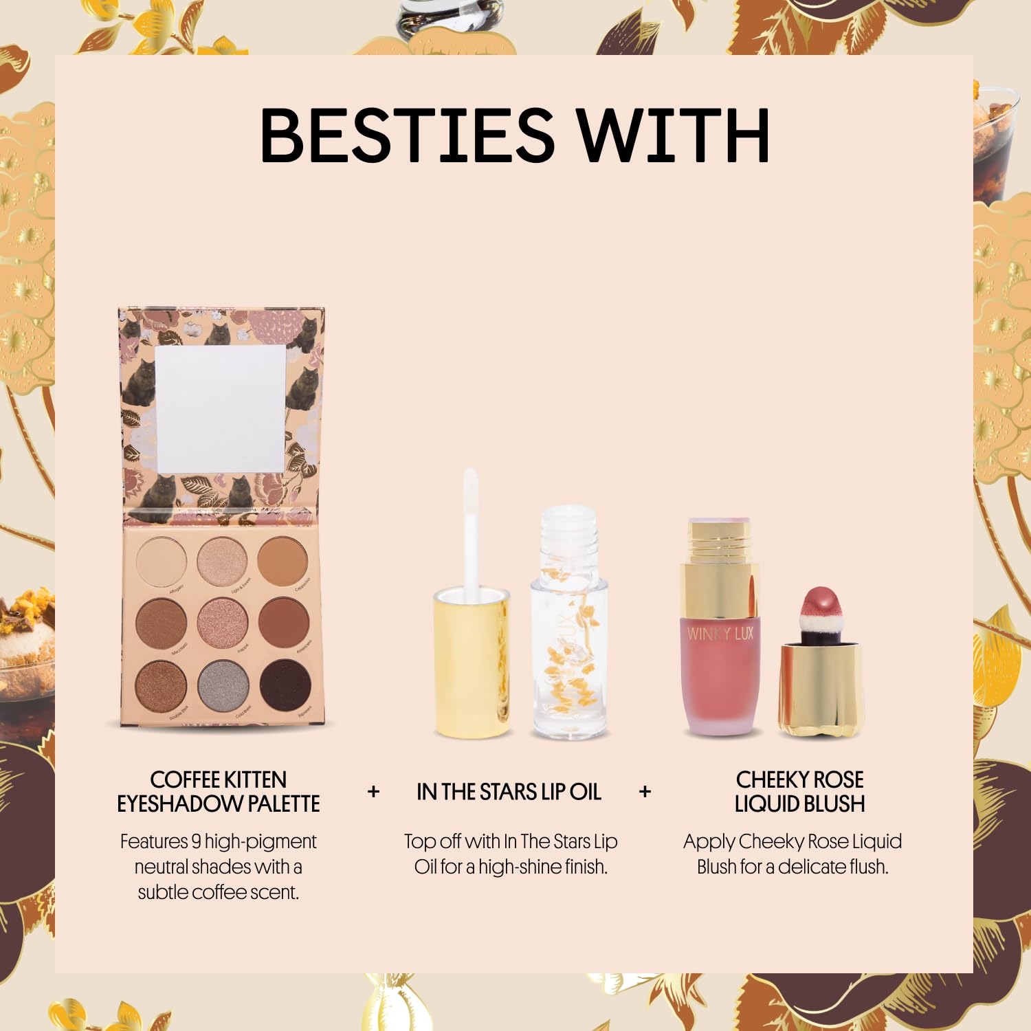 Winky Lux Affogato lip balm tube shown for smooth, even application on lips.