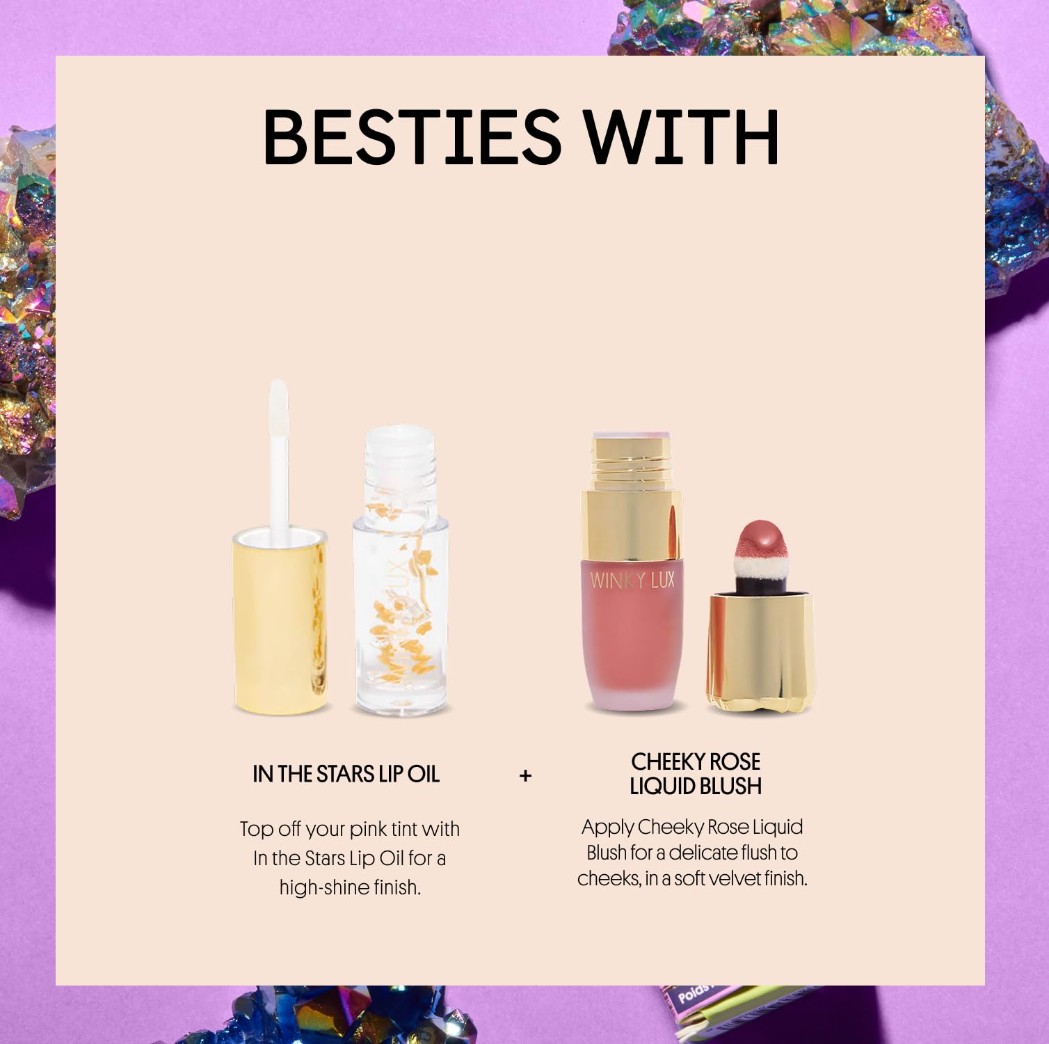Winky Lux Aurora Glimmer Balm keeps lips moisturized with lasting comfort