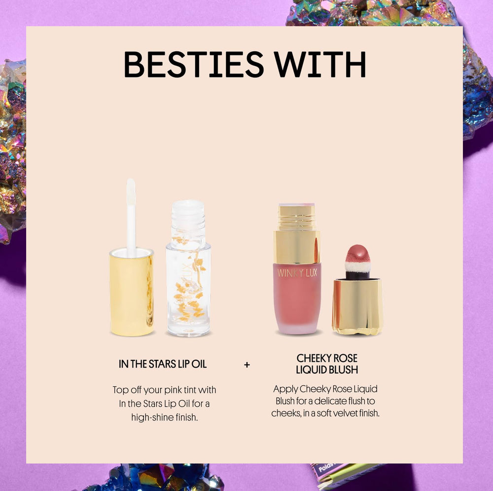 Winky Lux Aurora Glimmer Balm keeps lips moisturized with lasting comfort
