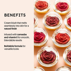 Winky Lux Cheeky Rose Cream Blush applied with fingertip for natural rosy flush.