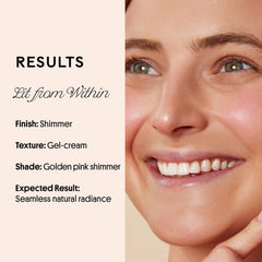 Winky Lux Cheeky Rose can be blended into foundation for customized radiance.