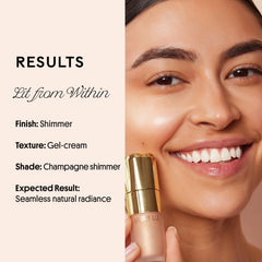 Winky Lux Cheeky Rose Champagne shade adds subtle lit glow.