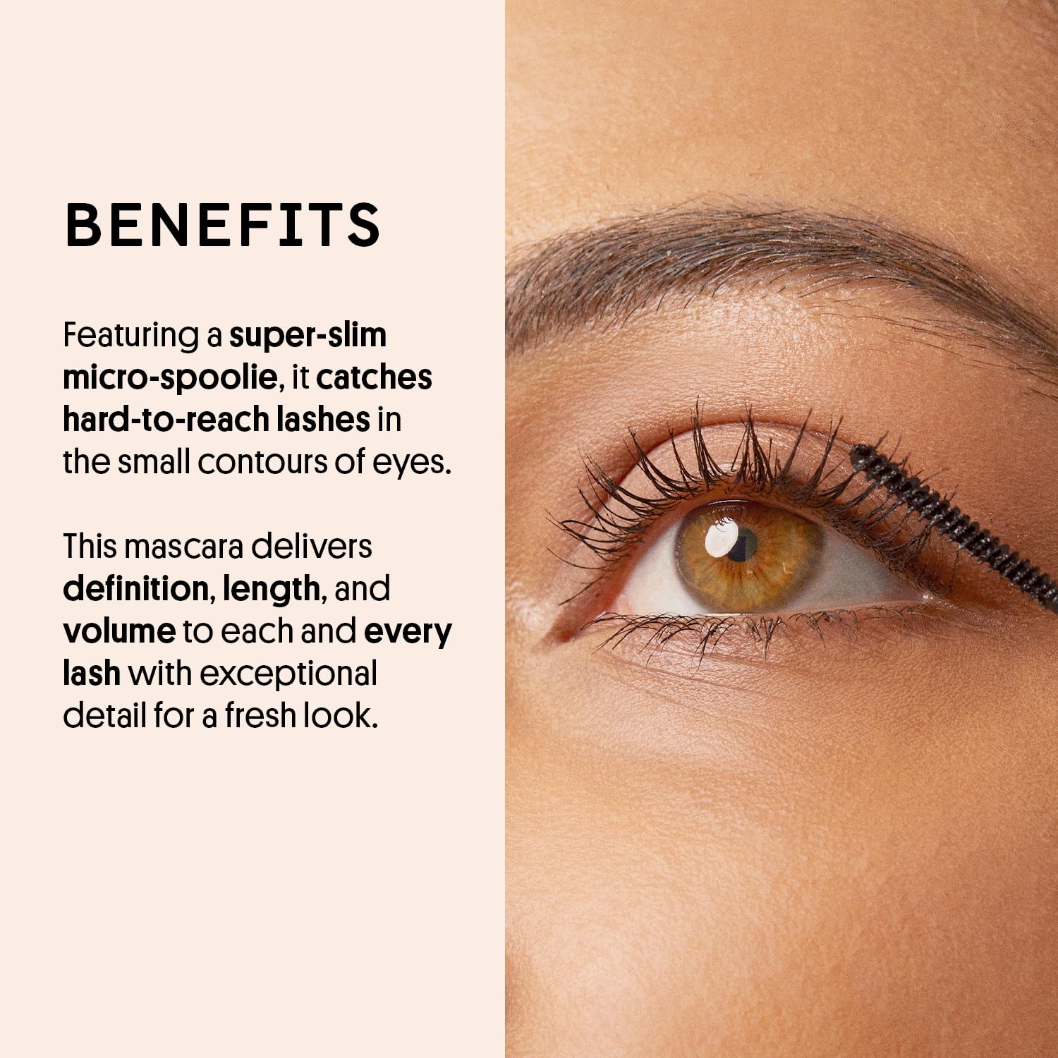 Winky Lux Detail Oriented Mascara lengthening formula enhances eye definition.