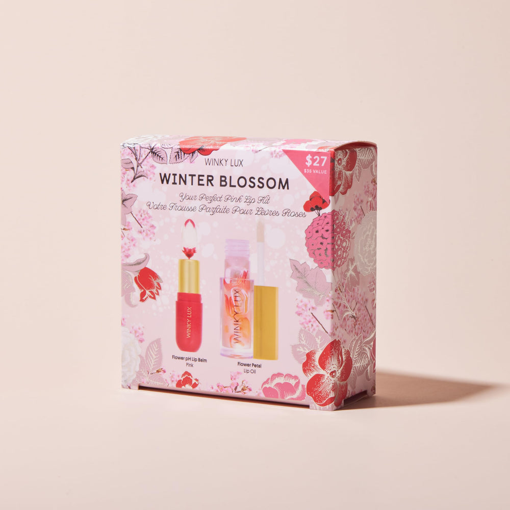 Winky Lux Flower Petal Clear Lip Oil offering glassy shine and smooth feel.