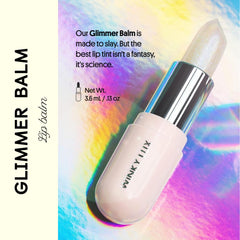 Winky Lux Rosé Glimmer Balm swatch revealing pink tint and glow