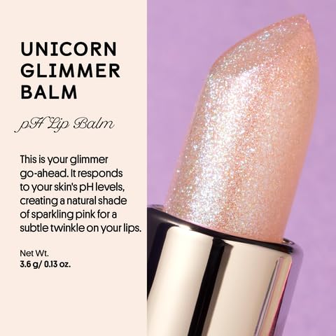 Close-up swatch of Unicorn Glimmer Balm showing natural pink tint.
