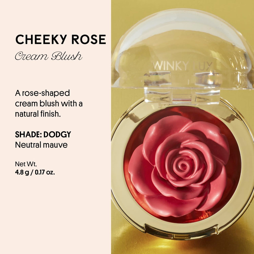Winky Lux Cheeky Rose Blush application close-up for versatile fingertip or brush use