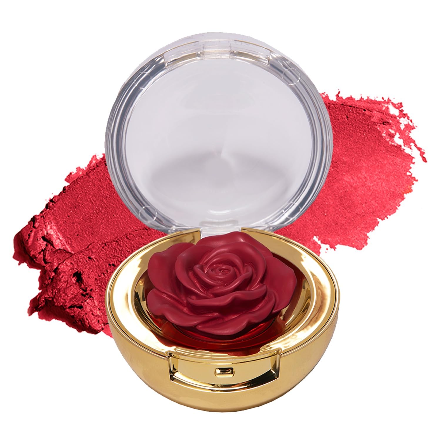 Winky Lux Cheeky Rose Blush swatch shows buildable pigment for natural flush