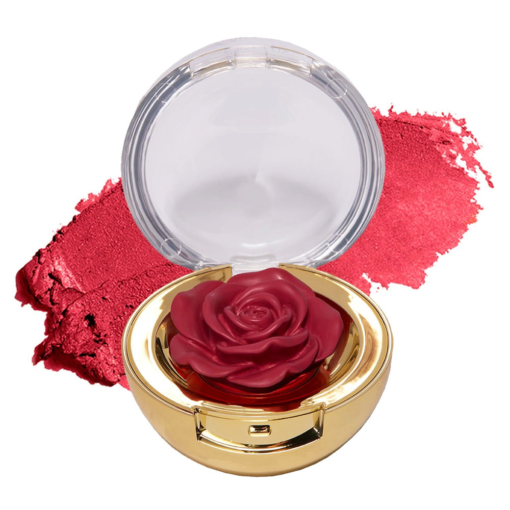 Winky Lux Cheeky Rose Blush swatch shows buildable pigment for natural flush