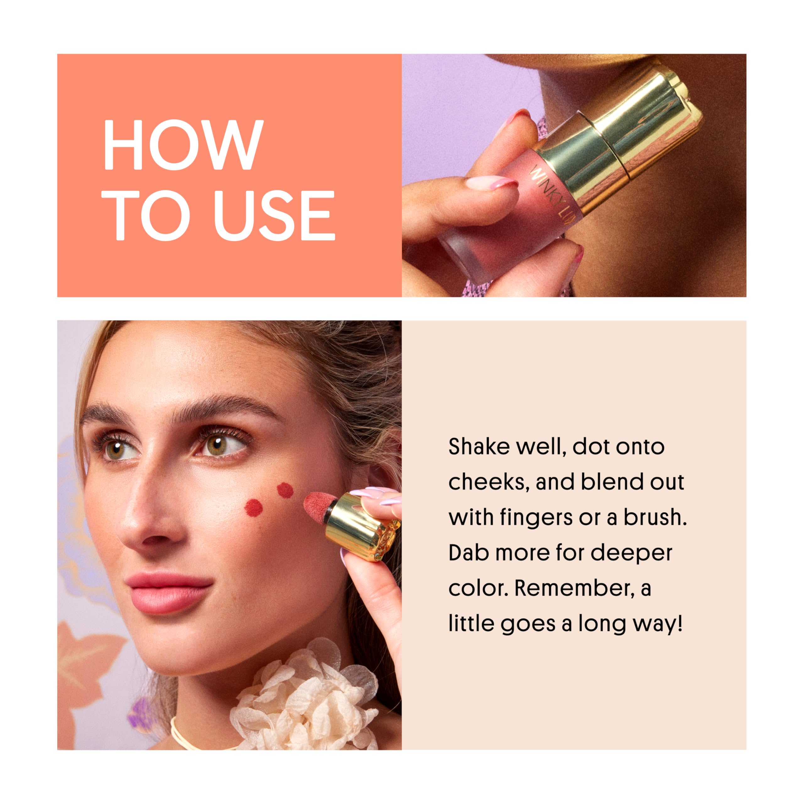 Winky Lux Cheeky Rose blush builds color from sheer to bold