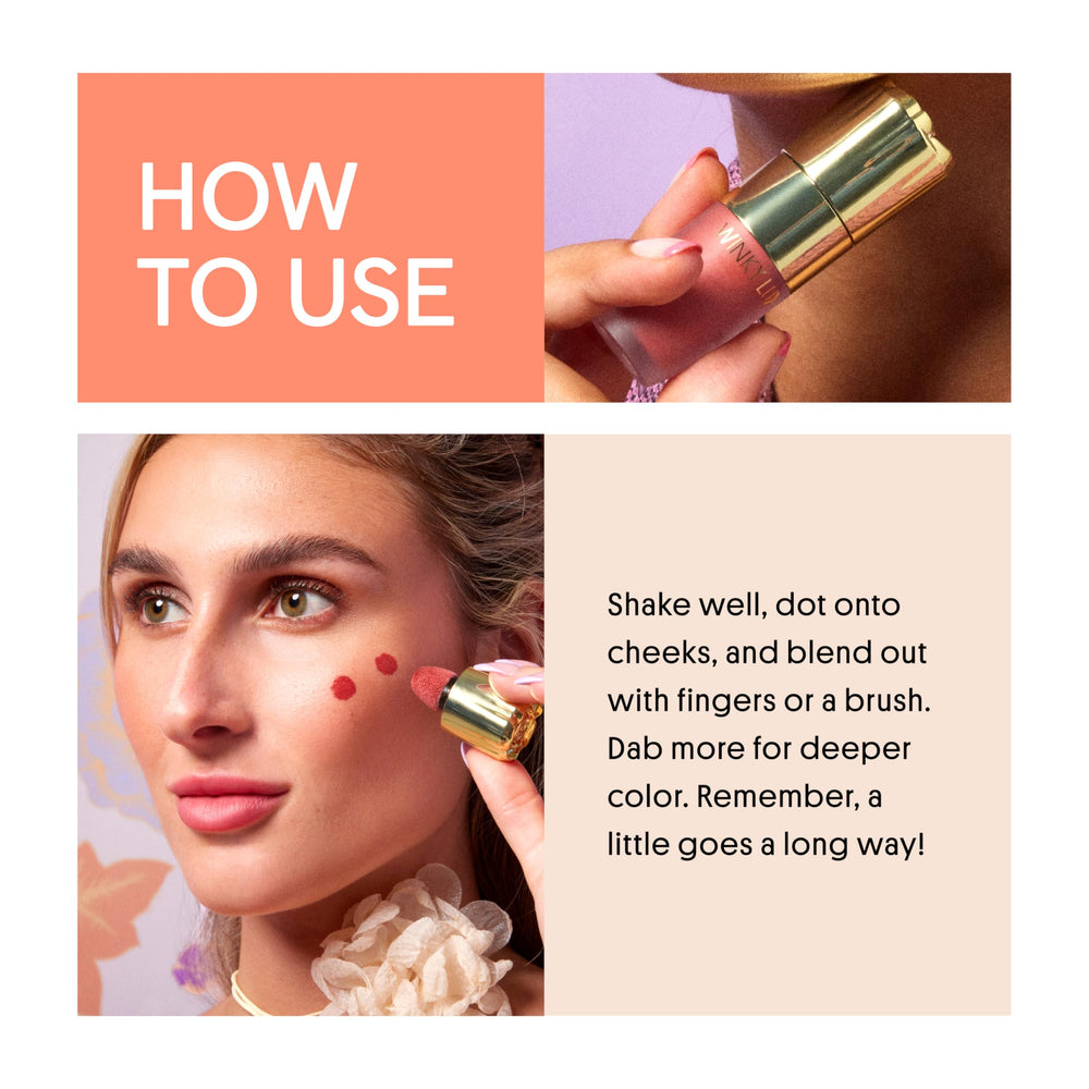 Winky Lux Cheeky Rose blush builds color from sheer to bold