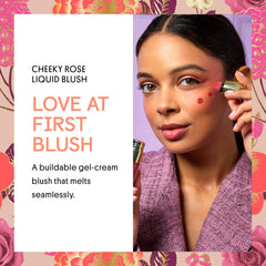 Winky Lux Cheeky Rose blush swirl on cheeks for buildable color