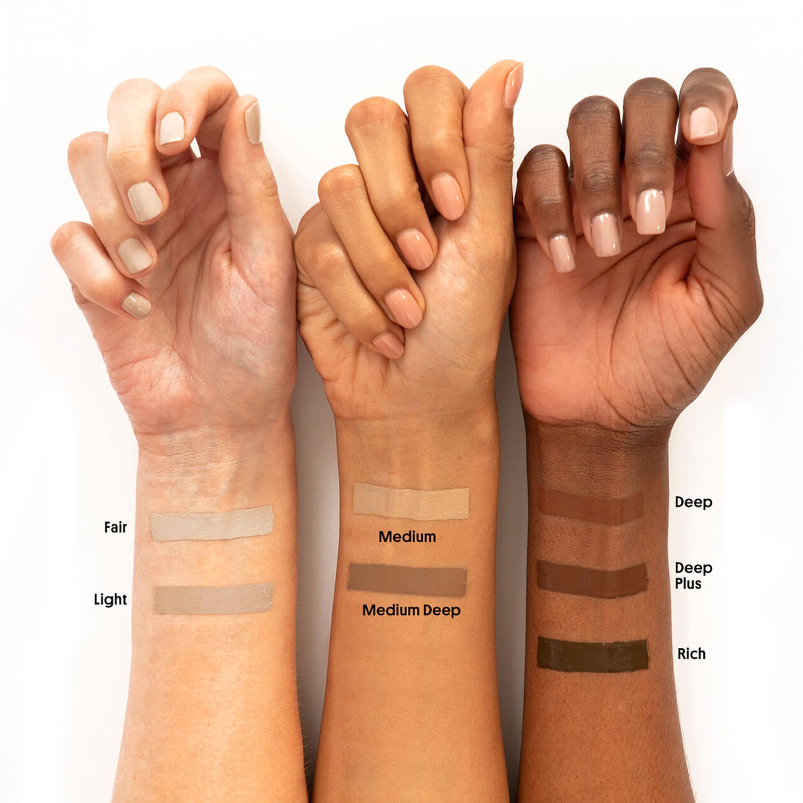 Winky Lux White Tea tinted moisturizer SPF 30 spread on skin highlights breathable, non-greasy feel