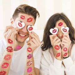 Winthrop individually wrapped lip print tattoos for hygienic party sharing.