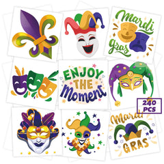 Winthrop Mardi Gras tattoo pack with 240 designs for festive parades.