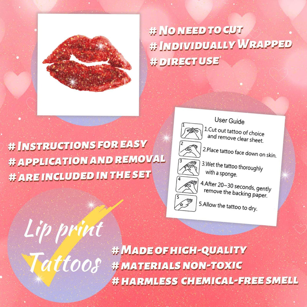 Winthrop notebook and mirror decorations using lip print tattoos for DIY decor.
