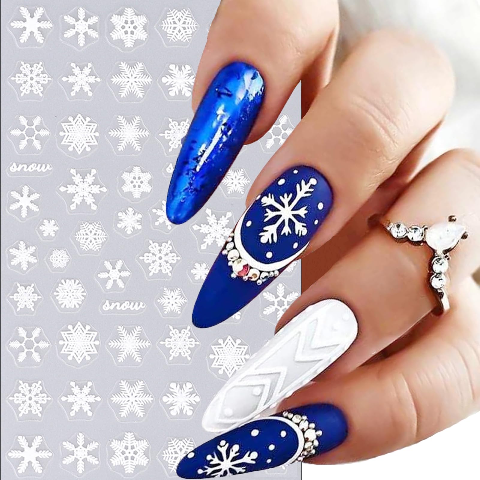 Winthrop self-adhesive decals for easy, mess-free nail art on natural or artificial nails.