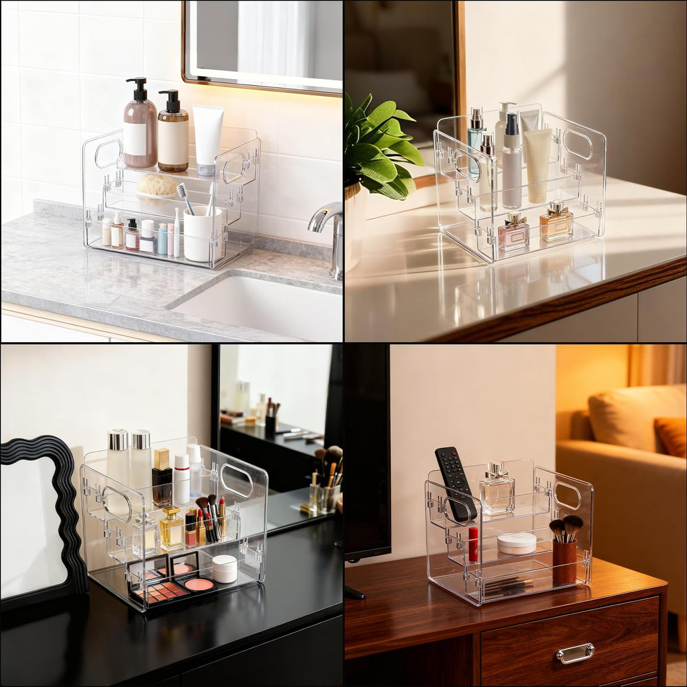 Wiojtry Bathroom Organizer with Handle enables easy transport between spaces.