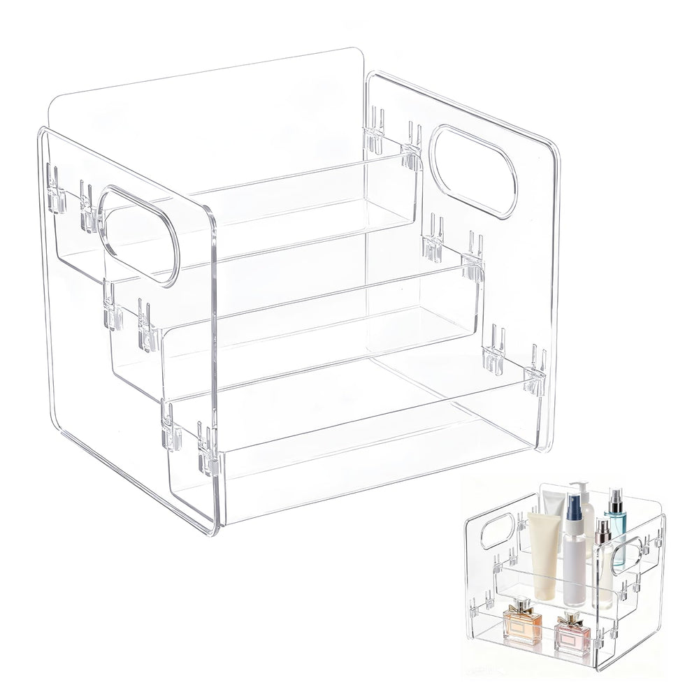 Wiojtry Cosmetics Storage Shelf fits vanity spaces for neat makeup.