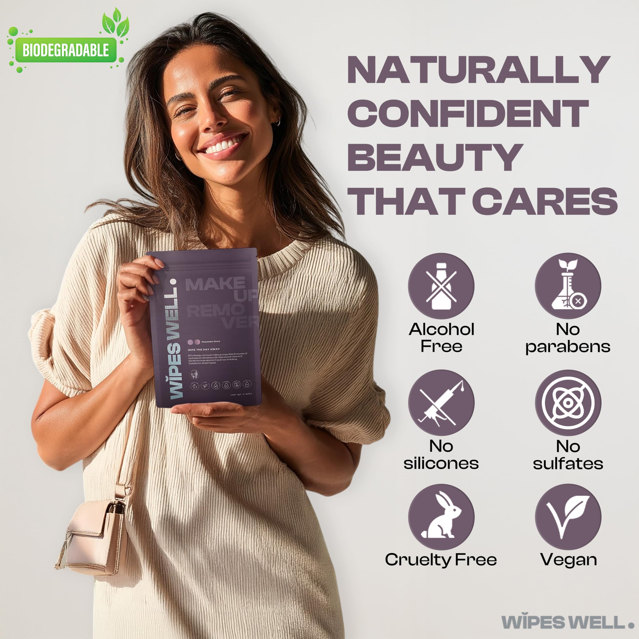 Wipes Well travel-friendly wipes fit easily into purses and bags.