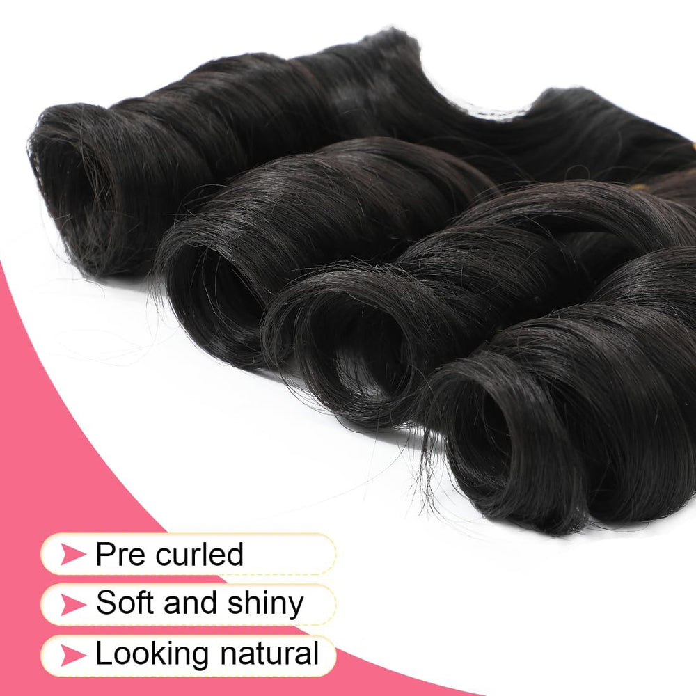 WIPPORYA Black women extensions 12in length for everyday or night looks.