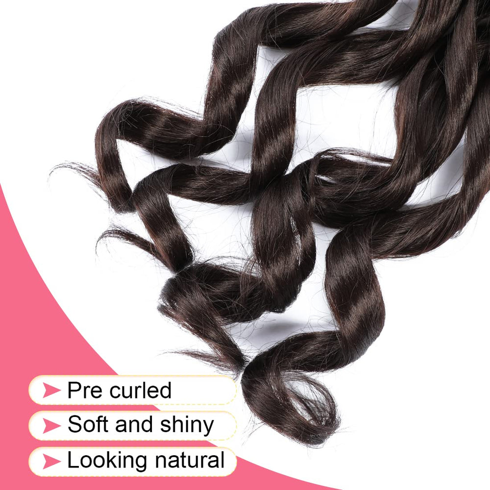 WIPPORYA curly ends 24inch braiding hair adds soft defined ends