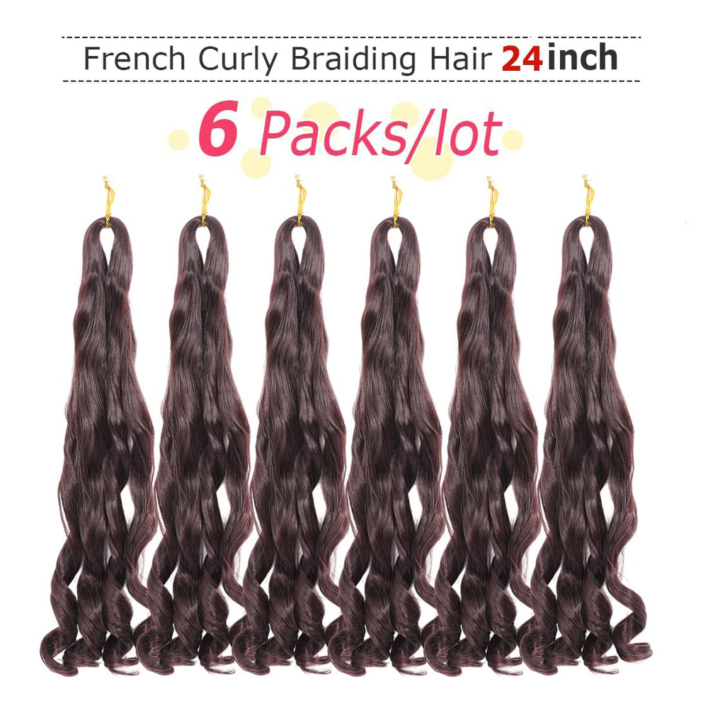 WIPPORYA 24in 99J close-up weft with loose wave texture.