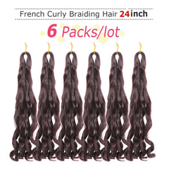 WIPPORYA 24in 99J close-up weft with loose wave texture.