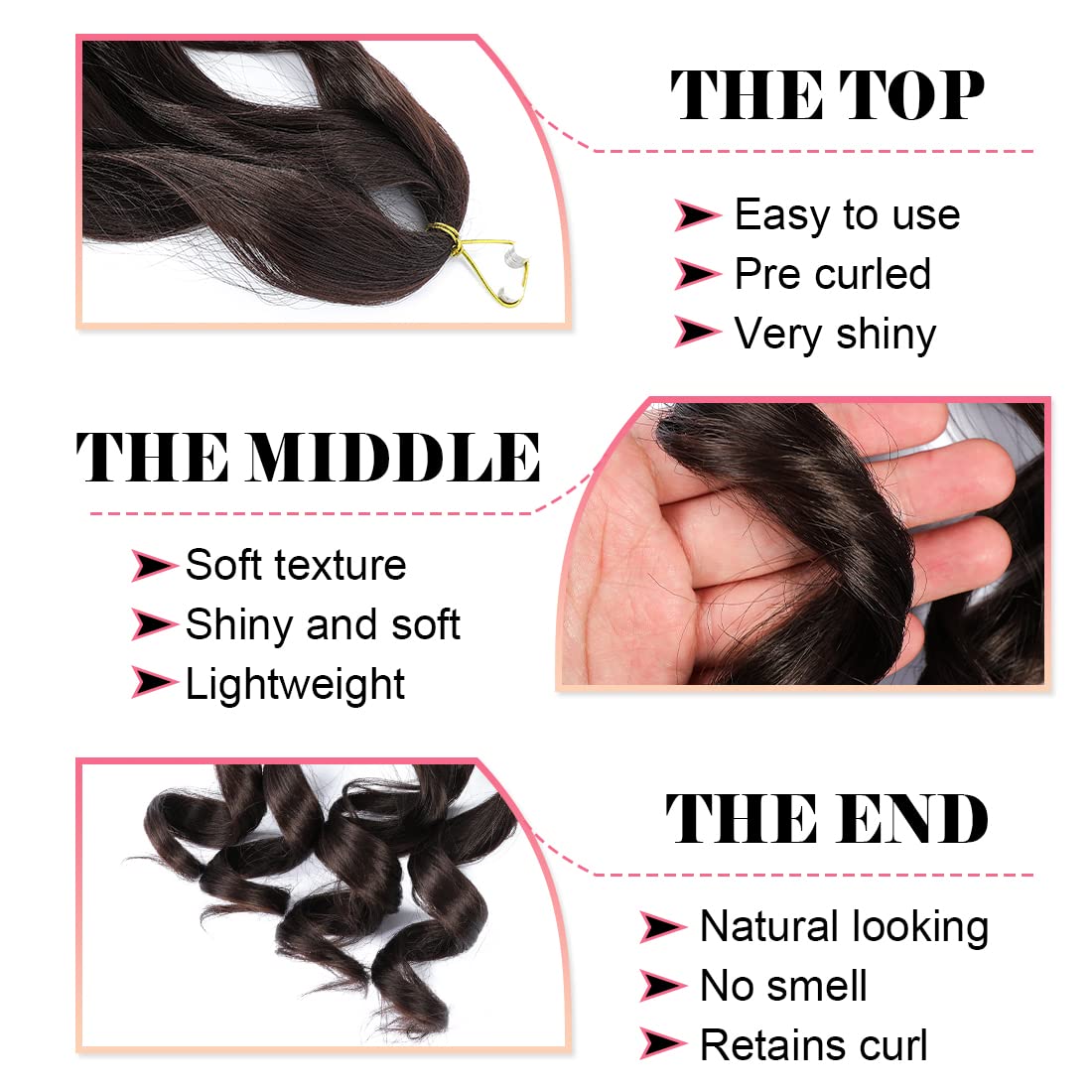 WIPPORYA ombre color 4 braiding hair for seamless color blending