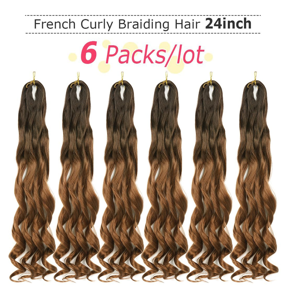 WIPPORYA pre-stretched braiding hair 24inch 4/30 color ready to braid.