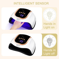 Wisdompark nail lamp with detachable chassis for easy cleaning