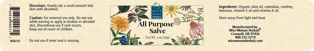 Wise Woman Herbals salve vitamins-e-a blend supports nourishing skin care