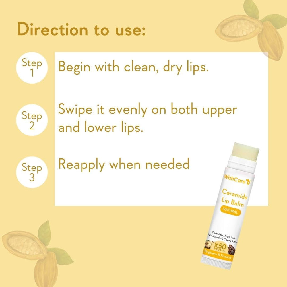 WishCare Lip Balm lightweight, non-greasy texture for all-day wear.