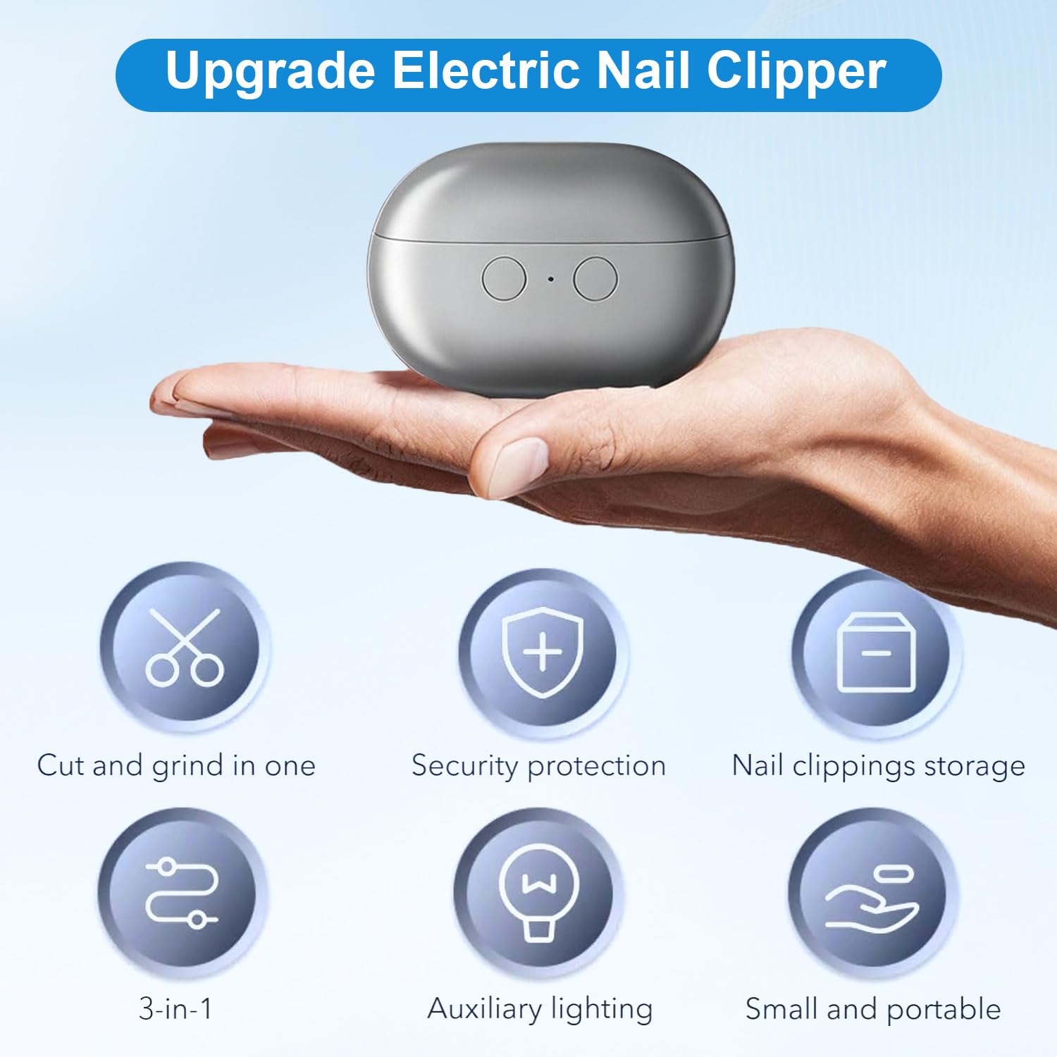 Witpiny three-in-one nail care device demonstrates all-in-one functionality.