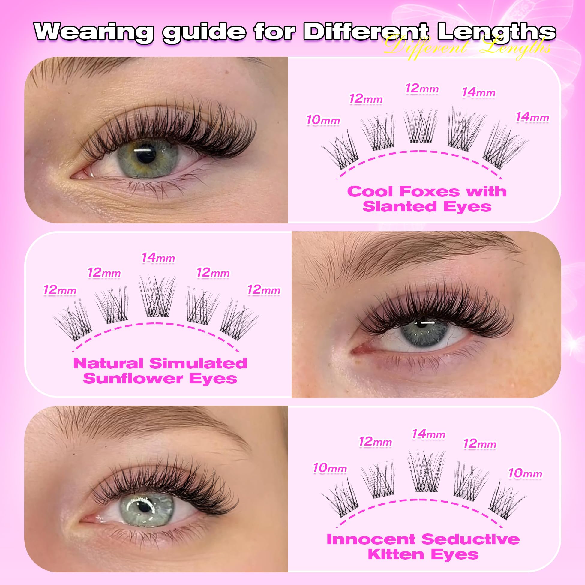 wiwoseo beginner-friendly lash clusters easy to apply at home