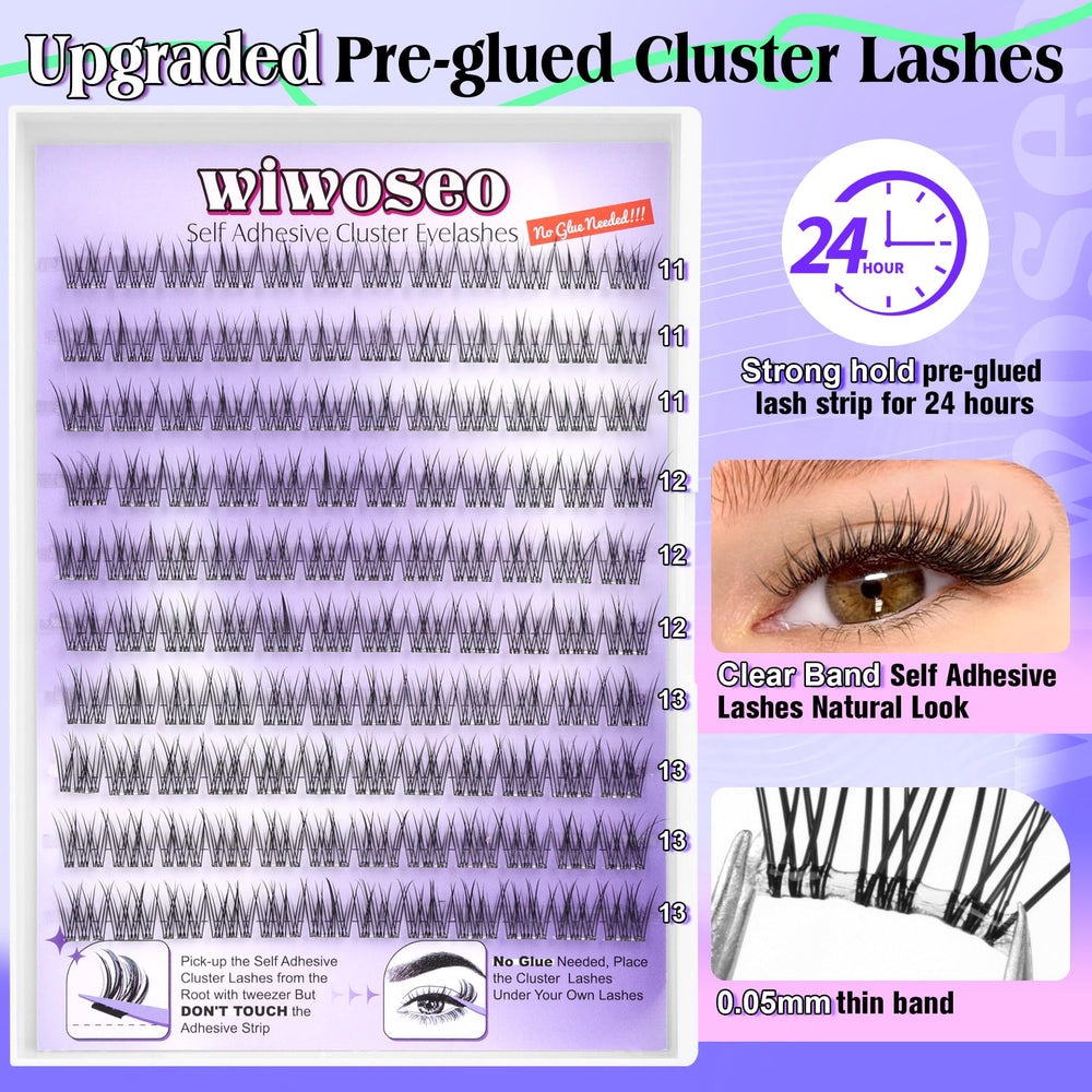 wiwoseo easy-apply lashes ideal for beginners to DIY eye makeup